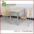 钢木结构快餐桌椅 小吃店快餐厅餐桌椅定做直销 深圳优尼克家具