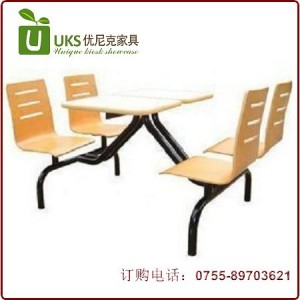 高品质低价格 深圳优质快餐桌椅 专业订做连体快餐桌椅