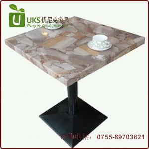 简洁大气实用 优质专业大理石人造石餐桌定做 深圳优尼克